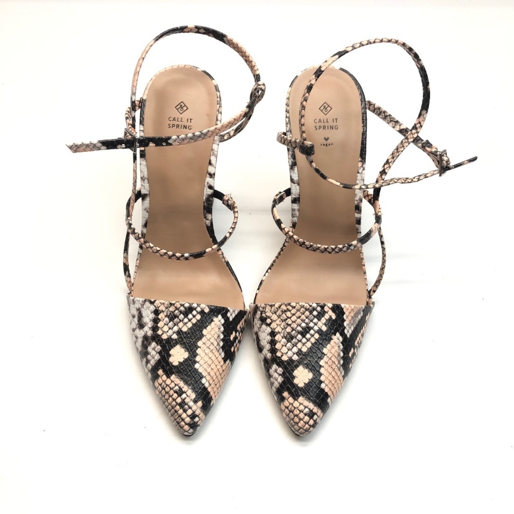 Call It Spring Snake Print Heel Sands